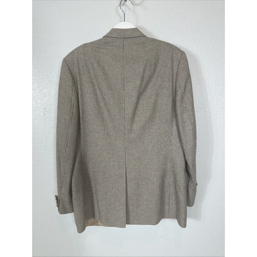 Stafford Executive Mens 42R Gray Taupe Tweed Wool Linen Silk Classic Sport Coat